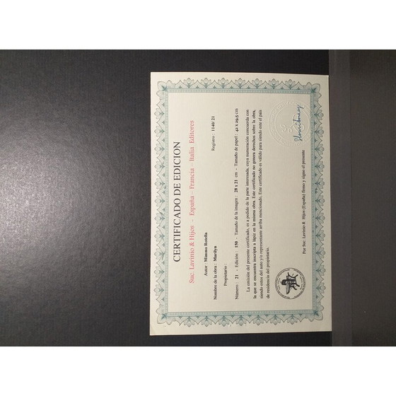 Image 1 of Lithographie vintage "Marilyn" de Domenico Mimmo Rotella, 2010