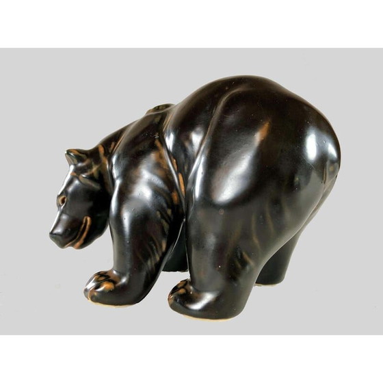 Image 1 of Figurine d'ours vintage danoise par Knud Kyhn pour Royal Copenhagen, années 1950