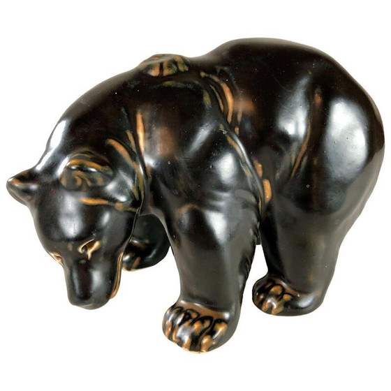 Image 1 of Figurine d'ours vintage danoise par Knud Kyhn pour Royal Copenhagen, années 1950