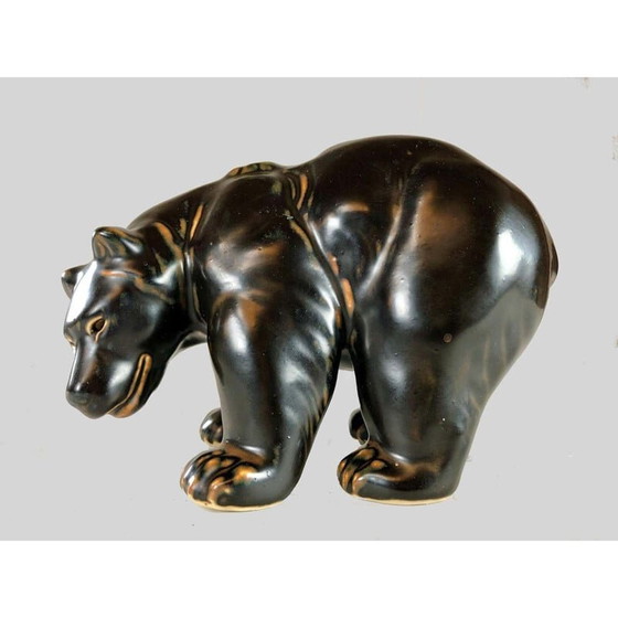 Image 1 of Figurine d'ours vintage danoise par Knud Kyhn pour Royal Copenhagen, années 1950