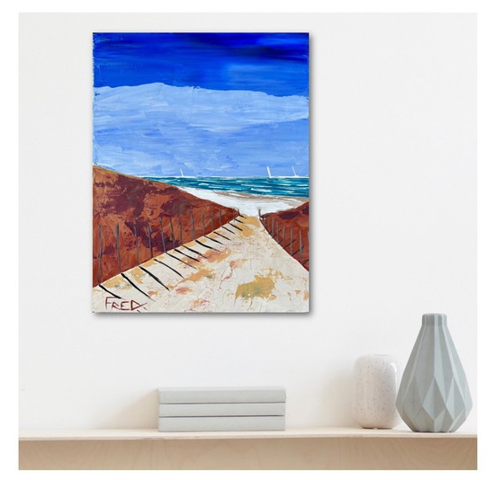 Image 1 of Acrylique Au Couteau Sur Châssis Entoilé. 