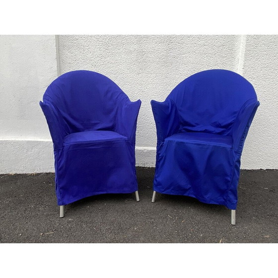 Image 1 of Paire de fauteuils vintage Lord Yo en aluminium et polypropylène par Philippe Starck pour Driade, 1990