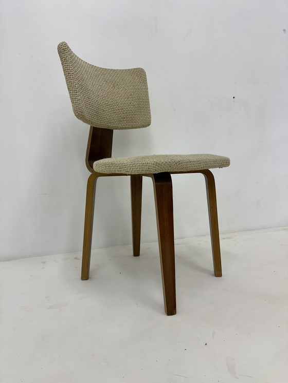 Image 1 of Lot de 4 chaises de salle à manger en contreplaqué Cor Alons, Mid Century Modern Dutch Design , 1960S