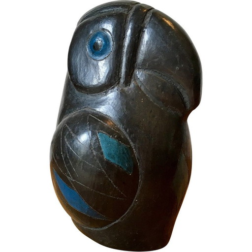 Oiseau toucan en céramique vintage