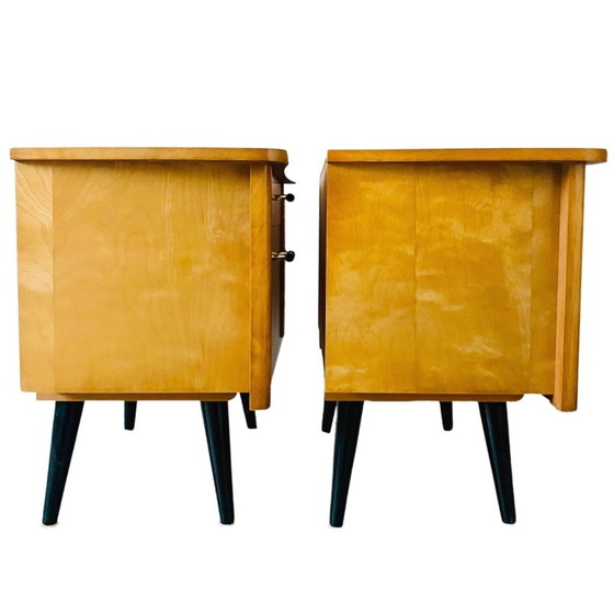 Image 1 of Paire de tables de chevet design danois Mid Century brillantes années 1950