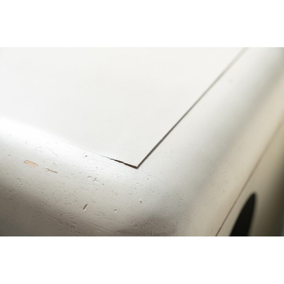 Image 1 of Cube à dés vintage en contreplaqué de hêtre avec roues et deux tiroirs, 1980