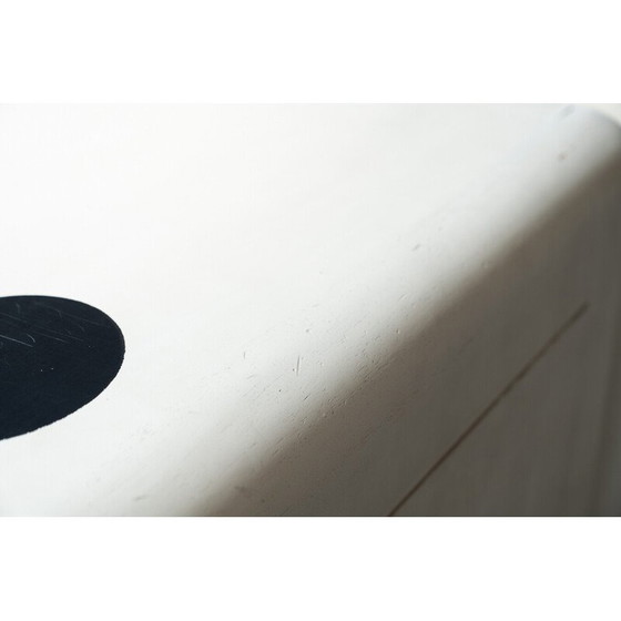 Image 1 of Cube à dés vintage en contreplaqué de hêtre avec roues et deux tiroirs, 1980