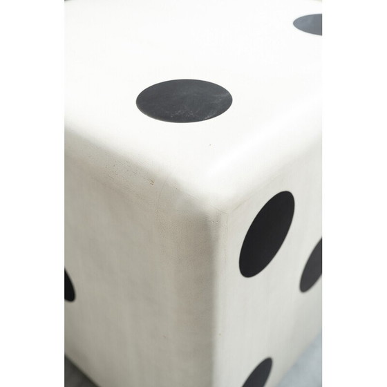 Image 1 of Cube à dés vintage en contreplaqué de hêtre avec roues et deux tiroirs, 1980