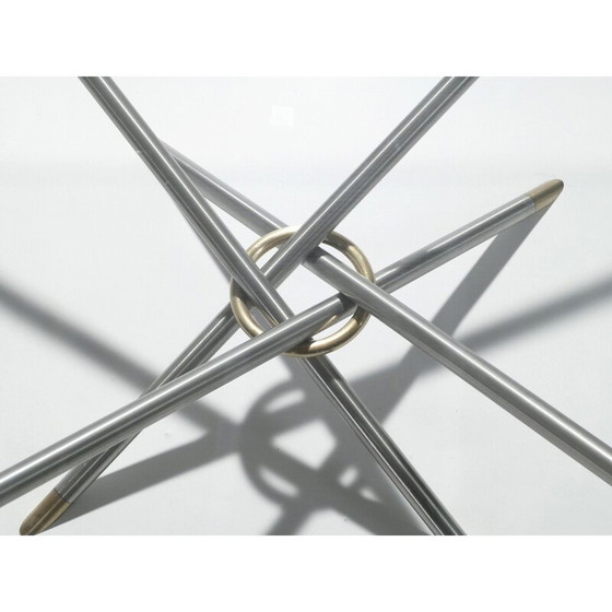 Image 1 of Table basse vintage en bronze et laiton, 1970