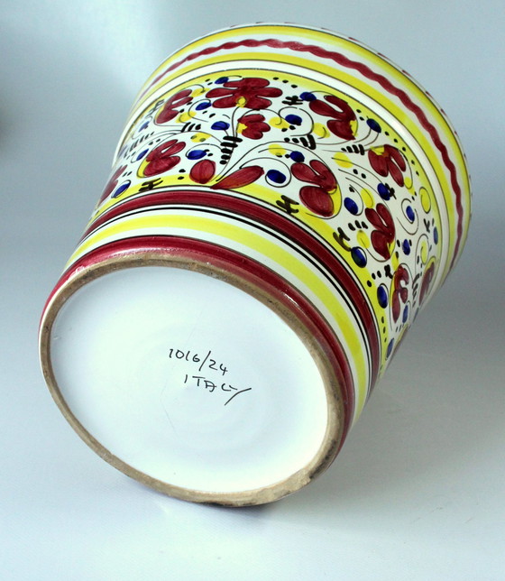 Image 1 of Grand pot de fleurs Cache-pot Céramique Made In Italy - Fait main - Vintage