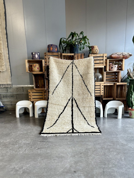 Image 1 of Tapis marocain vintage Beni Ouarain 110X200 Cm