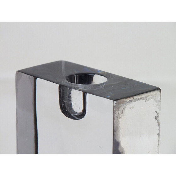 Image 1 of Bougeoir vintage Ottaviani en argent 925 et cristal, Italie 1980