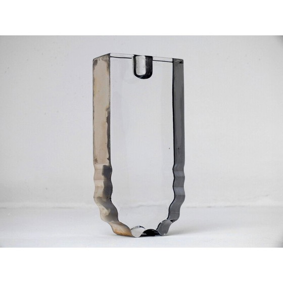 Image 1 of Bougeoir vintage Ottaviani en argent 925 et cristal, Italie 1980