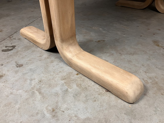 Image 1 of Table de salle à manger en hêtre design danois ovale extensible