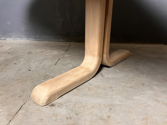 Image 1 of Table de salle à manger en hêtre design danois ovale extensible