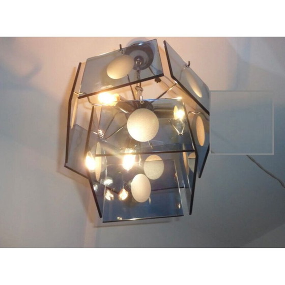 Image 1 of Lampe suspendue vintage par Gino Visotsi Murano