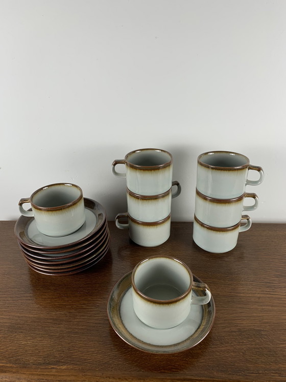 Image 1 of Lot de 8 tasses avec leurs soucoupes de la marque danoise DESIRÉE