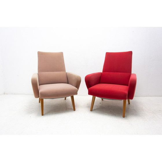 Image 1 of Paire de fauteuils vintage "His and her" par Jaroslav Šmídek pour Up Závody, Tchécoslovaquie années 1960