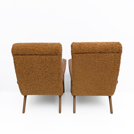 Image 1 of Attribut à Paolo Buffa Fauteuils Bouclè italiens modernes du Mid Century, paire