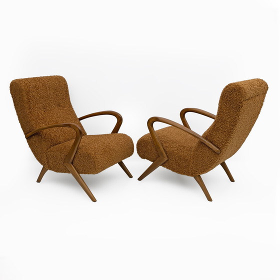Image 1 of Attribut à Paolo Buffa Fauteuils Bouclè italiens modernes du Mid Century, paire