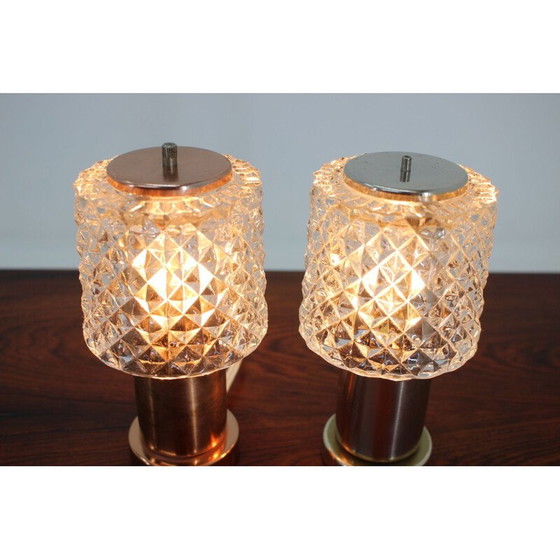 Image 1 of Paire de lampes de table vintage de Kamenický Šenov, 1970
