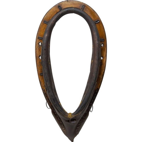 Image 1 of Collier vintage en forme de cheval en bois, Tchécoslovaquie 1930