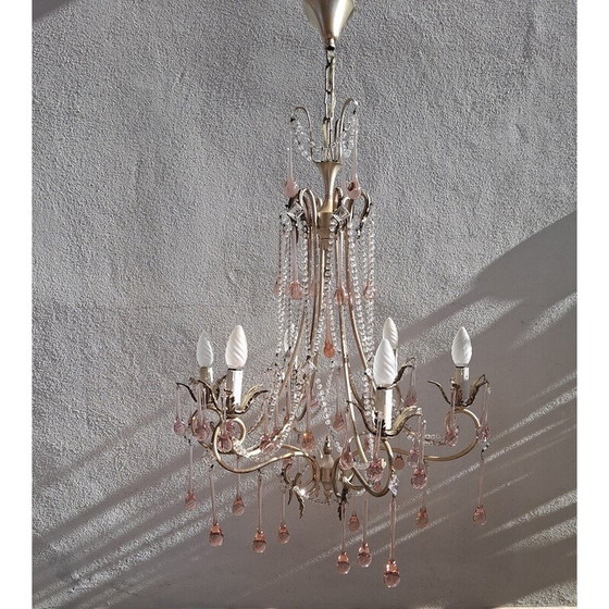 Image 1 of Lustre vintage en verre de Murano, Italie 1940s