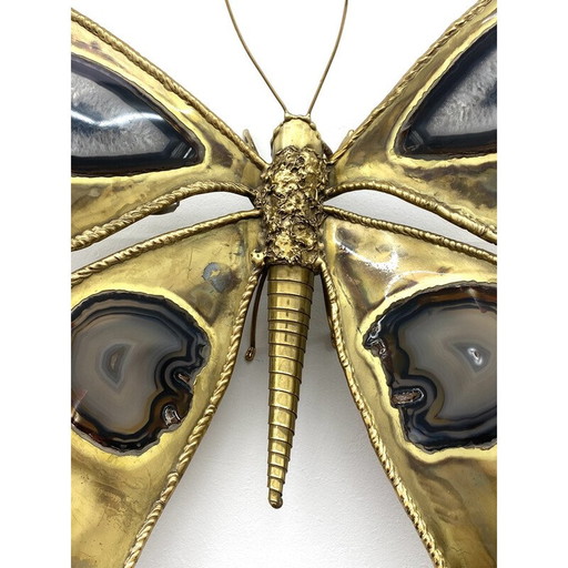 Paire d'appliques vintage Papillon par Henri Fernandez