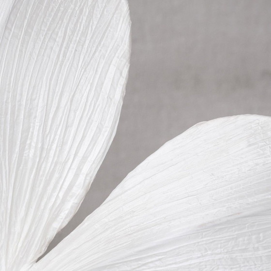 Image 1 of Lampadaire vintage contemporain avec fleurs en tissu et métal, Belgique