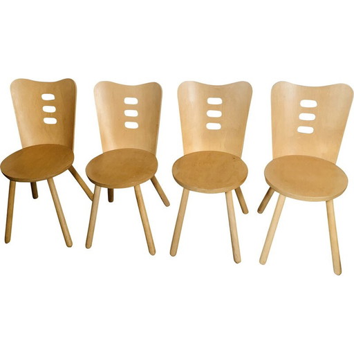 Ensemble de 4 chaises vintage, 1990