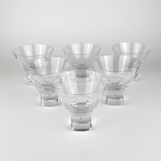 Image 1 of 5x verre cristal coupes à dessert Italie 70Er Sergio Asti Bubble