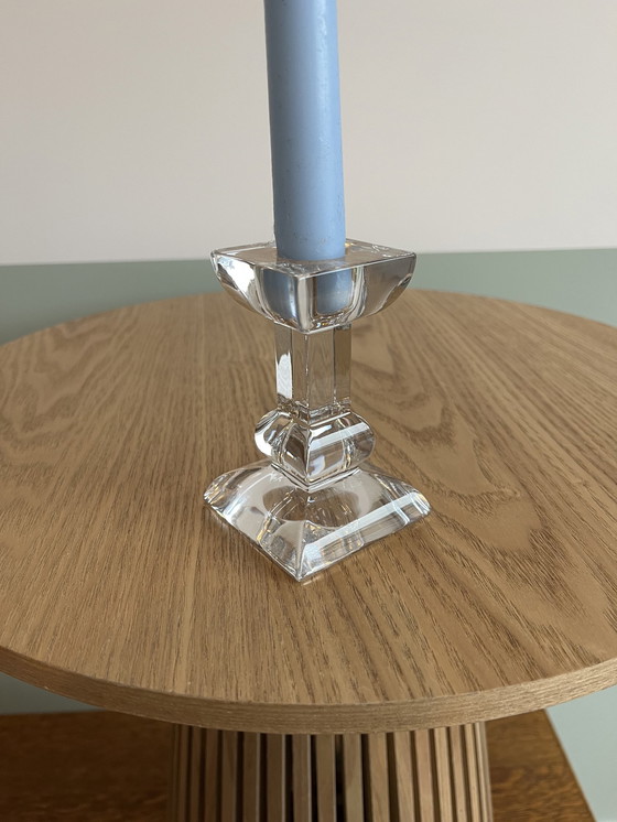 Image 1 of Chandelier Vintage en verre épais et lourd