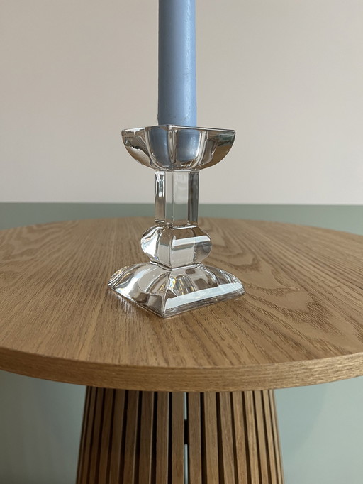 Chandelier Vintage en verre épais et lourd