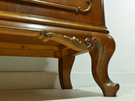 Image 1 of Highboard vintage, vitrine, design Chippendale, années 50, Allemagne