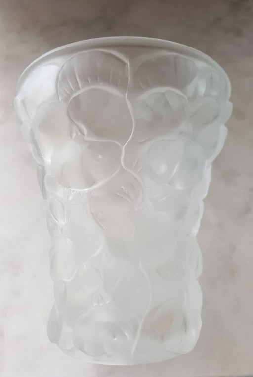 Vase en verre tchèque de Schrötter Rudolf pour Barolac, années 1930