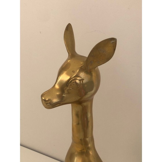 Image 1 of Cerf vintage en laiton, France 1970