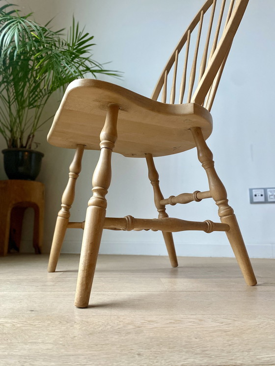 Image 1 of Lot de 6 chaises de bar Windsor vintage, fabriquées en Slovénie