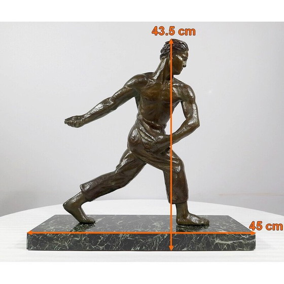Image 1 of Sculpture Vintage Art Déco en bronze "Le Semeur" par A. Kelety, 1930