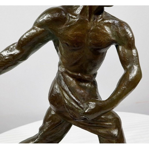 Sculpture Vintage Art Déco en bronze "Le Semeur" par A. Kelety, 1930