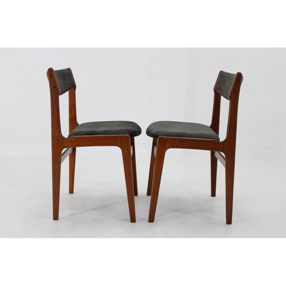 Image 1 of Paire de chaises de salle à manger vintage en teck danois, années 1960