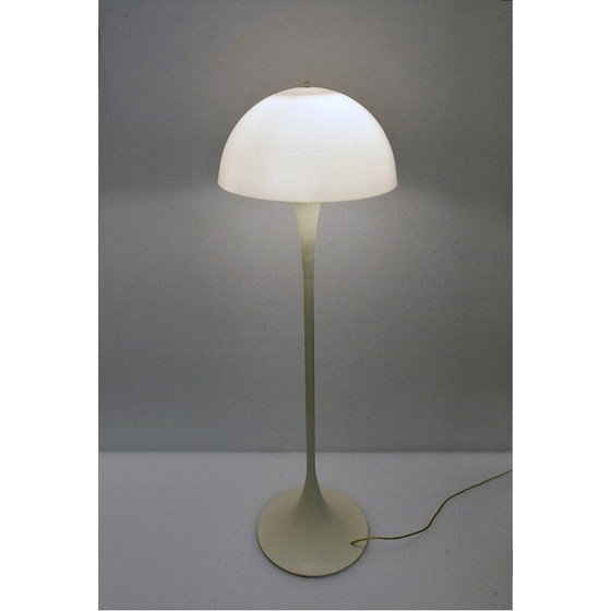 Image 1 of Lampadaire italien vintage en plexiglas et aluminium, 1970