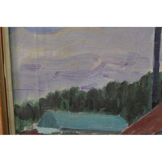 Image 1 of Peinture à l'huile vintage de Hjalmar Lundström, Suède 1930