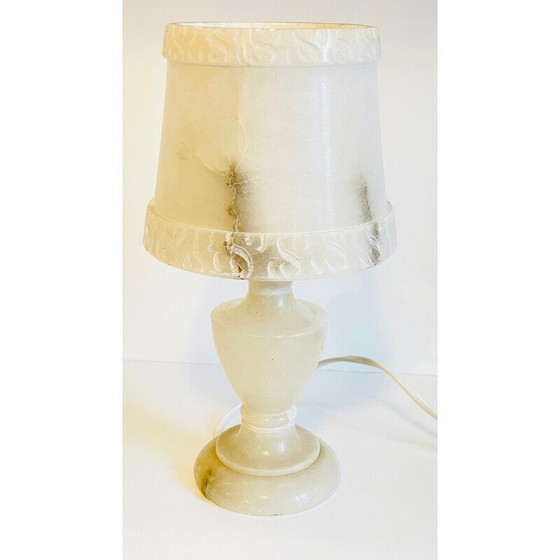 Image 1 of Lampe vintage en albâtre naturel, 1970