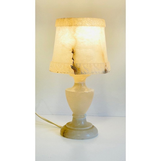 Image 1 of Lampe vintage en albâtre naturel, 1970