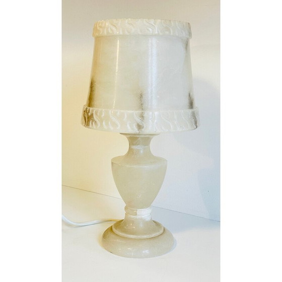 Image 1 of Lampe vintage en albâtre naturel, 1970