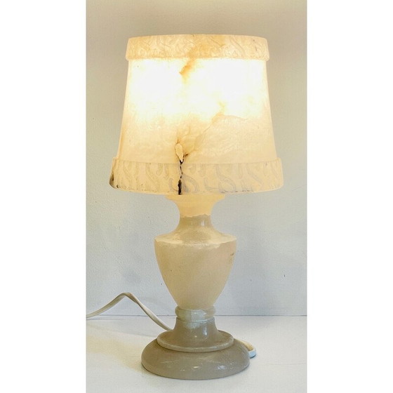 Image 1 of Lampe vintage en albâtre naturel, 1970