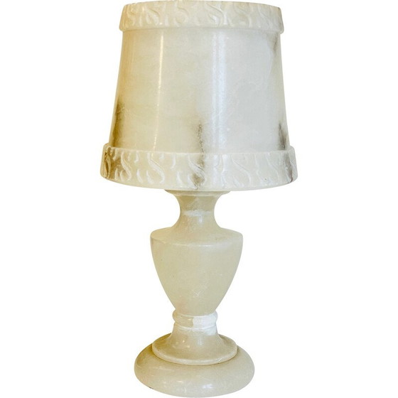 Image 1 of Lampe vintage en albâtre naturel, 1970