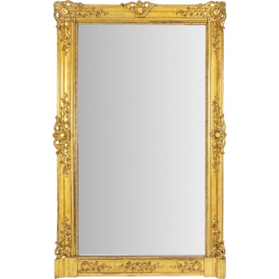 Image 1 of Trumeau vintage en bois et stuc doré