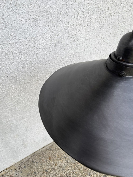 Image 1 of Suspension En Métal Industriel Avec Miroir