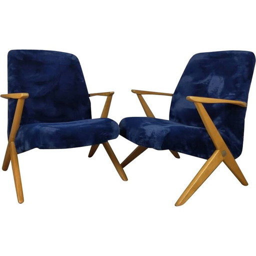 Paire de fauteuils vintage par Bengt Ruda pour Nordiska Kompaniet, Suède 1950